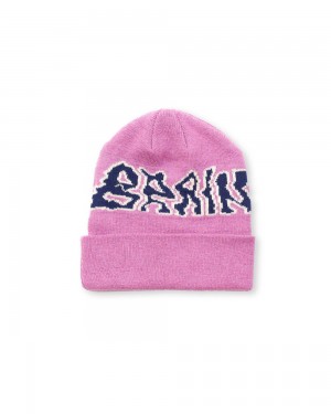 Lavender Brain Dead Prehistoric Logo Wool Beanie | AU 1734028-ZM