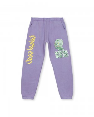 Lavender Brain Dead Stone Age Sweat Pant | AU 3980756-JO