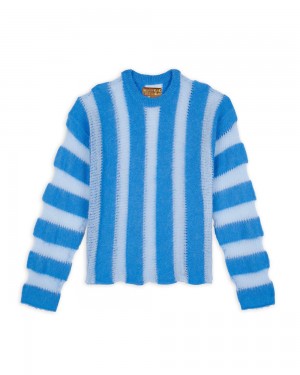 Light Blue Brain Dead Fuzzy Threadbare Sweater | AU 8906715-LV