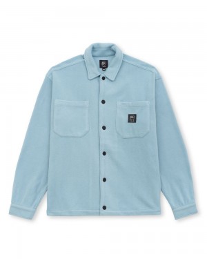 Light Blue Brain Dead Polar Fleece Climber Shirt | AU 9047165-KX