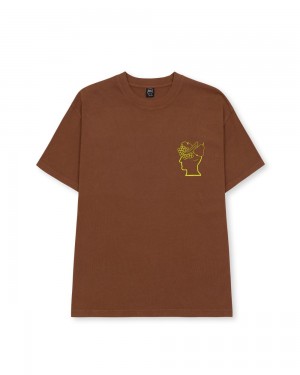 Light Brown Brain Dead Fruitful Companion T-Shirt | AU 5631748-BR