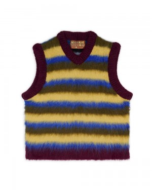 Multicolor Brain Dead Blurry Lines Alpaca Sweater Vest | AU 5306197-IG