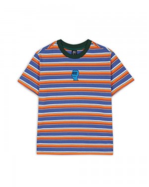 Multicolor Brain Dead Classics Striped Baby Tee T-Shirt | AU 9657408-CU