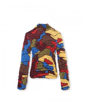 Multicolor Brain Dead Stained Glass Bubble Turtleneck Shirt | AU 7301524-VO