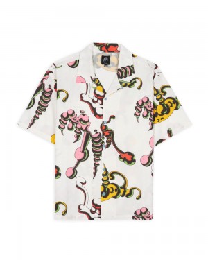 Multicolor Brain Dead Tetsunori Tawaraya Seersucker Short Sleeve Button Up Shirt | AU 8237509-GK