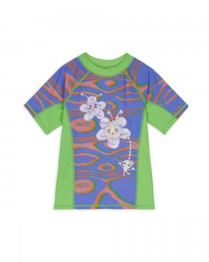 Multicolor Brain Dead Wiggly Rash Guard Shirt | AU 8710329-PW