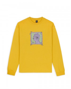 Mustard Brain Dead Brain Scanner Long Sleeve T-Shirt | AU 1847563-PZ