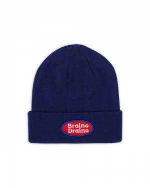 Navy Brain Dead Braino Draino Wool Beanie | AU 6573041-MD