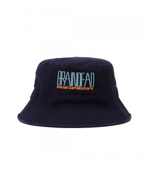 Navy Brain Dead Equipment Bucket Hat | AU 7095486-LM