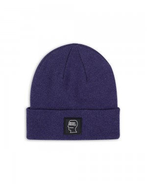 Navy Brain Dead Fw22 Logo Head Wool Beanie | AU 2507864-GT