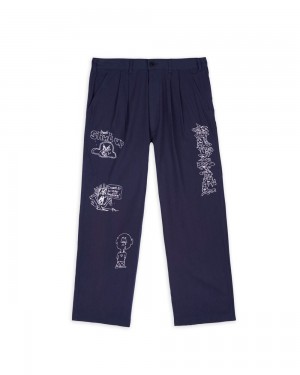 Navy Brain Dead Leomi Resort Pant | AU 7238519-ZW