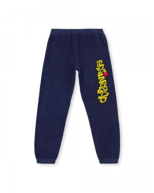 Navy Brain Dead Slime Reverse Fleece Sweat Pant | AU 5468712-LX