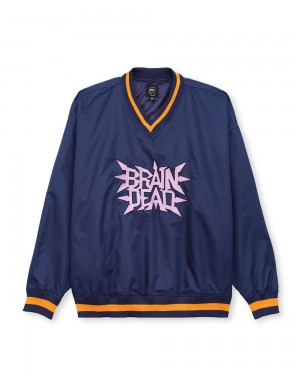 Navy Brain Dead Swing Away Pull Over Jacket | AU 2706439-DM