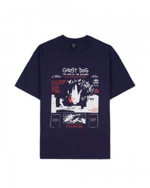 Navy Brain Dead X Jim Jarmusch Ghost Dog T-Shirt | AU 0725483-NC