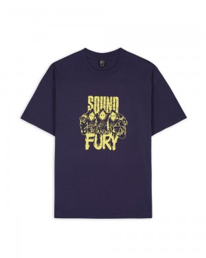 Navy Brain Dead X Spoiler Sound & Fury T-Shirt | AU 5836902-XI