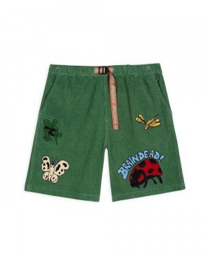 Olive Brain Dead Buggin' Out Baggy Climber Shorts | AU 1842653-TH