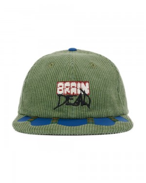 Olive Brain Dead Sludge Twill 6 Panel Cap | AU 1978542-OQ