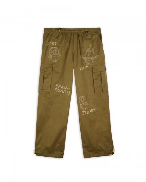 Olive Brain Dead X Minions Kevin's Plan Flight Pant | AU 7925836-YE