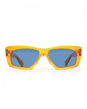 Orange Blue Brain Dead Kopelman Post Modern Primitive Eye Protection Sunglasses | AU 7235806-UY