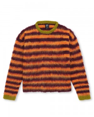 Orange Brain Dead Boxy Knit Stripe Sweater | AU 1498257-TX