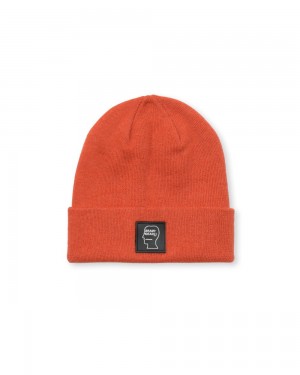 Orange Brain Dead Logo Head Beanie | AU 1632548-PA