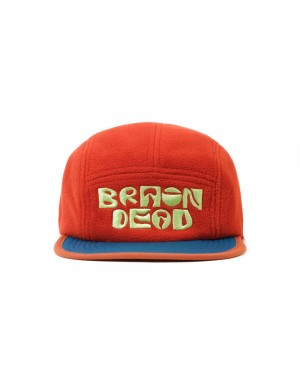 Orange Brain Dead Shroomin Polar Fleece Camp Hat | AU 4210783-KY