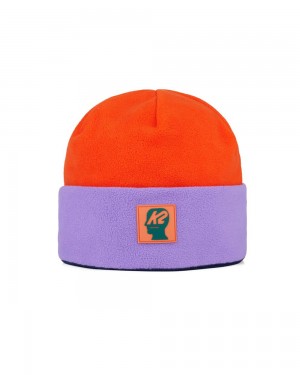 Orange Purple Brain Dead X K2 Standard Polar Fleece Beanie | AU 7953048-XT