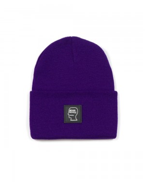 Purple Brain Dead Logo Head Beanie | AU 8251607-TY