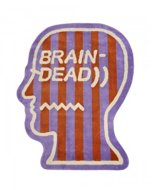 Purple Brain Dead Logo Head Striped 6ft Rug | AU 8036192-EY