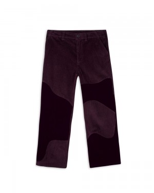 Purple Brain Dead Womens Velvet & Cord Organic Panel Pant | AU 3609172-BR