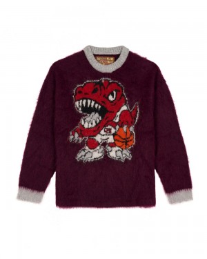 Purple Brain Dead X NBA Toronto Raptors Alpaca Sweater | AU 7254083-FK