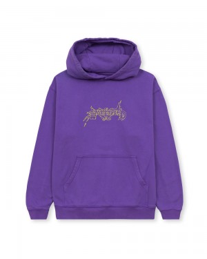 Purple Brain Dead X Them Shred Technology Sweatshirt Hoodie | AU 2965147-ND