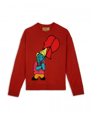 Red Brain Dead Gnome Sweater | AU 0381745-UF