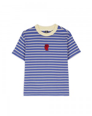 Red Brain Dead Striped Baby Tee T-Shirt | AU 2865410-AT