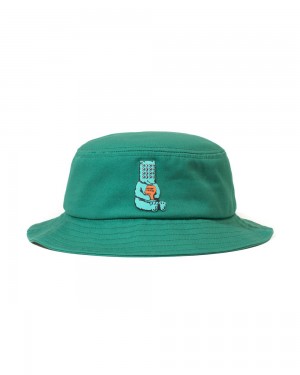 Turquoise Brain Dead Bear Brain Kids Bucket Hat | AU 0891462-PL