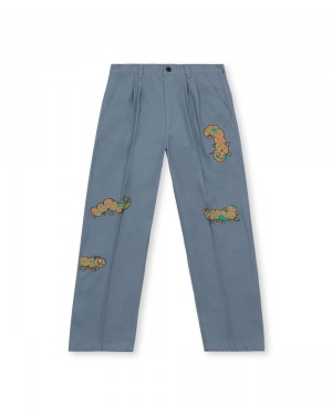 Turquoise Brain Dead Caterpillar Wide Leg Pant | AU 9570832-DH