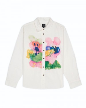 White Brain Dead Alfie Cotton Oxford Shirt | AU 0248695-DI