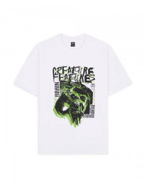 White Brain Dead Bd Studios Creature Features T-Shirt | AU 1376925-GV