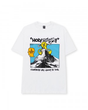 White Brain Dead Climbing A New High T-Shirt | AU 8957124-EA