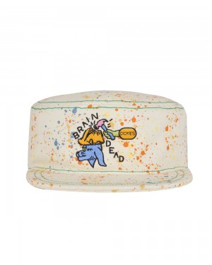 White Brain Dead Dickies Embroidered Painters Cap | AU 6092457-MZ