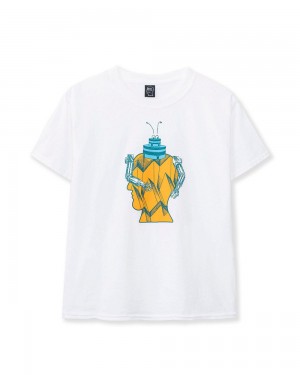 White Brain Dead Kids Mechabug T-Shirt | AU 0426519-QN