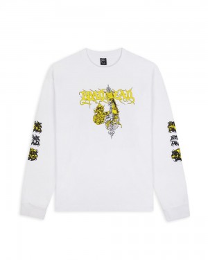 White Brain Dead Knight Buster Long Sleeve T-Shirt | AU 8319560-MO