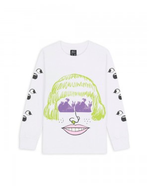 White Brain Dead Snails And Snot Kids Long Sleeve T-Shirt | AU 6025719-IX