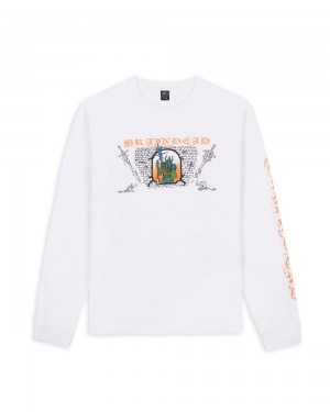 White Brain Dead Wall Of Fire Long Sleeve T-Shirt | AU 4321570-FN