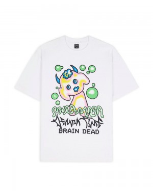 White Brain Dead X Mura Masa Demon Time T-Shirt | AU 7106528-FG