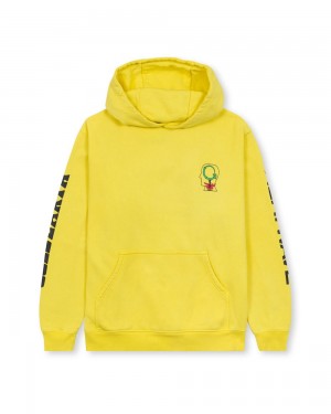 Yellow Brain Dead Heatwave Sweatshirt Hoodie | AU 6742109-IH