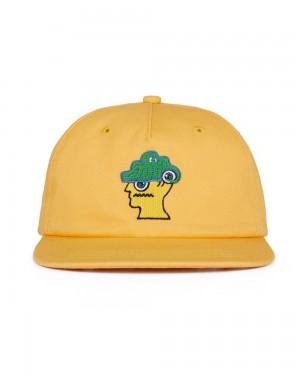 Yellow Brain Dead Overcast Kids 6 Panel Cap | AU 2590378-JR