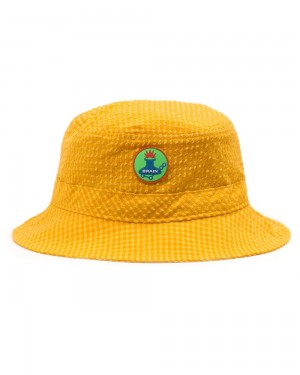 Yellow Brain Dead Seersucker Bucket Hat | AU 4039621-VC