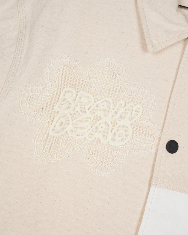 Beige Brain Dead Doily Chore Jacket | AU 6049851-WK