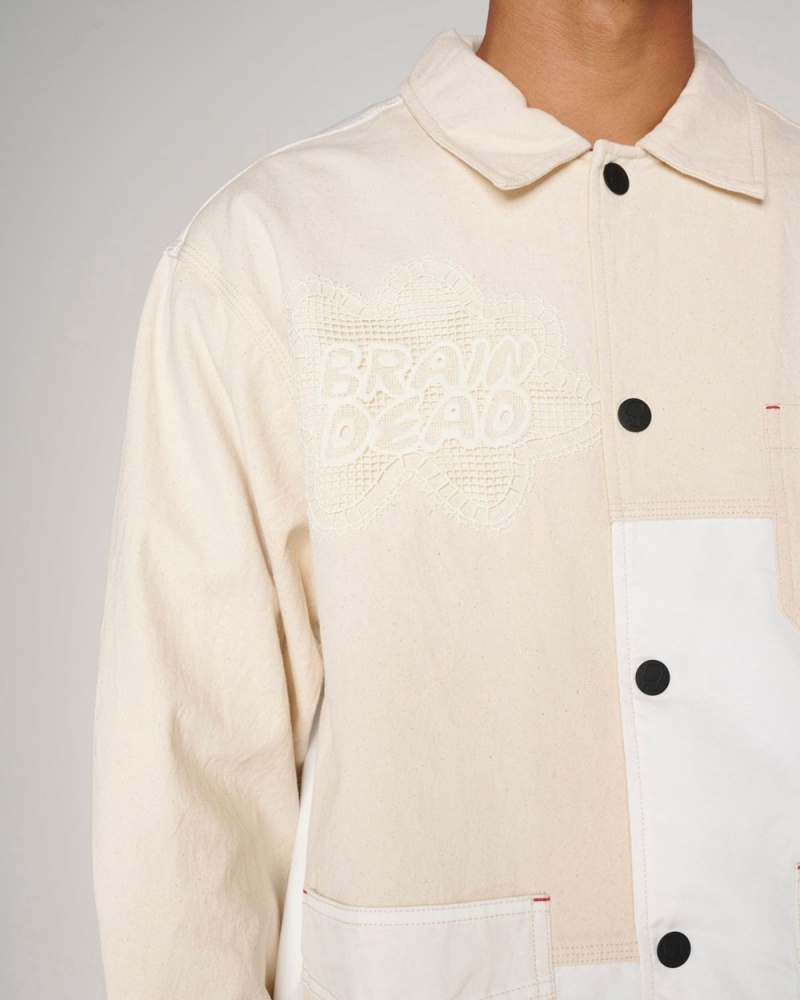 Beige Brain Dead Doily Chore Jacket | AU 6049851-WK